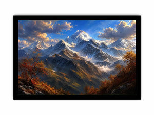 Majestic mountain vista in autumn