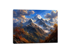 Majestic mountain vista in autumn