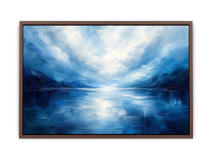 Serene blue fjord at dawn
