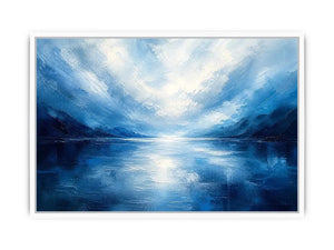 Serene blue fjord at dawn