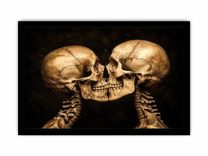 Intimate skeletons in dramatic lighting