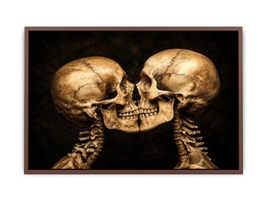 Intimate skeletons in dramatic lighting