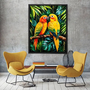 Parrot Love Bird Canvas Print