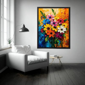 Abstract Flowers Canvas Print