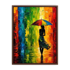 Abstract Umbrela Walk Canvas Print