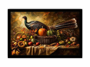 Autumn harvest bounty with turkey