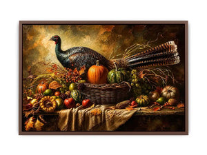 Autumn harvest bounty with turkey