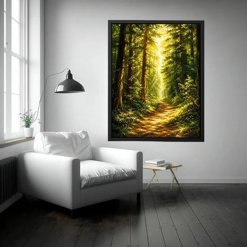 Forest Trees Path Canvas Print
