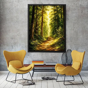 Forest Trees Path Canvas Print