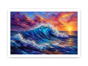 Colorfull Ocedan Waves Canvas Print