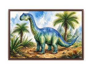 Dinosaur Drawing Nursery Canvas Print