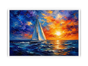 Sailing Ship in Sunset Canvas Print