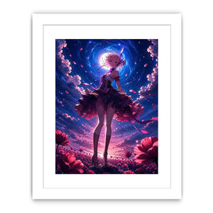 Magical night in a flower field