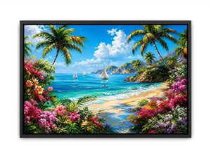 Mediterranean Beach Canvas Print