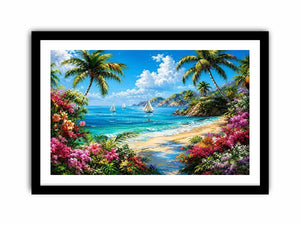Mediterranean Beach Canvas Print