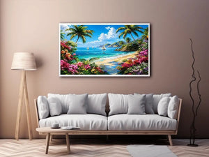 Mediterranean Beach Canvas Print