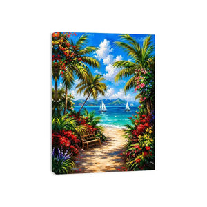 Mediterranean Beach Canvas Print