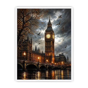 Rainy evening by Big Ben