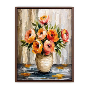 Flower & Vase Canvas Print