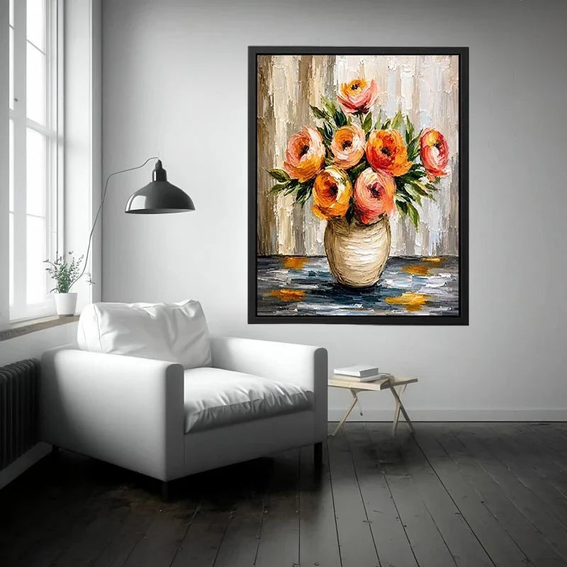 Flower & Vase Canvas Print