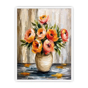 Flower & Vase Canvas Print