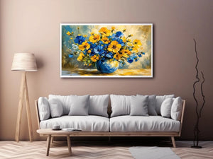 Fowers in A Vase Canvas Print