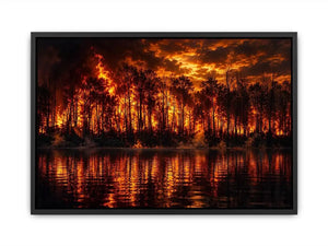 Lake on Fire Canvas Print