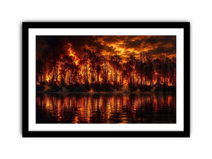 Lake on Fire Canvas Print