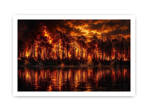 Lake on Fire Canvas Print