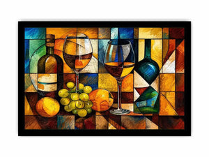 Cubism Wine Canvas Print