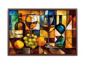 Cubism Wine Canvas Print