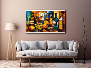 Cubism Wine Canvas Print
