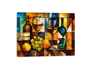 Cubism Wine Canvas Print
