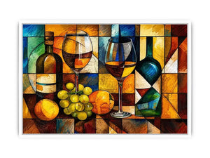 Cubism Wine Canvas Print