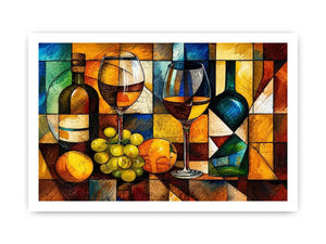 Cubism Wine Canvas Print