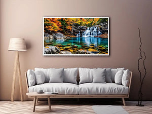 Autumn Waterfall Canvas Print