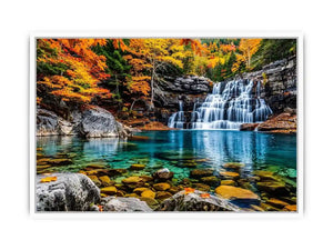 Autumn Waterfall Canvas Print