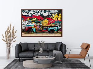 Graffiti Truck Canvas Print