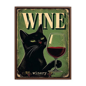 Sophisticated cat and wine design