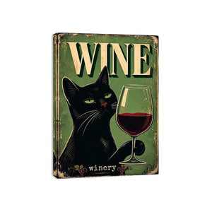 Sophisticated cat and wine design