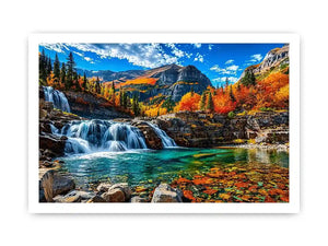Waterfall Landscape Canvas Print