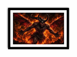 Devil on Fire Canvas Print