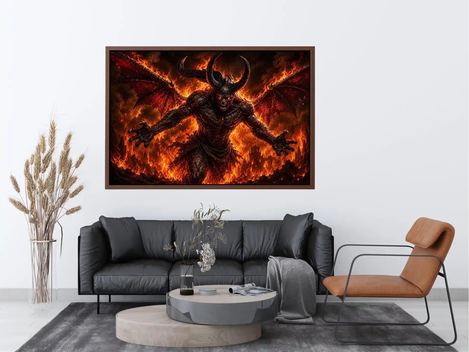 Devil on Fire Canvas Print