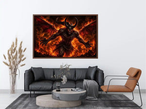 Devil on Fire Canvas Print