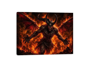 Devil on Fire Canvas Print