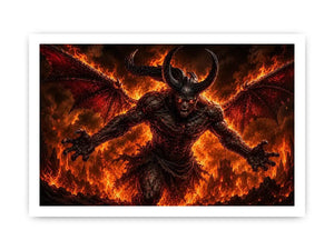 Devil on Fire Canvas Print