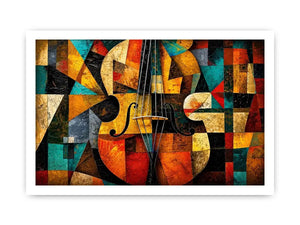 Cubism Violin Canvas Print