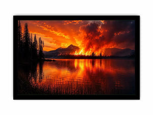 Lake on Fire Canvas Print