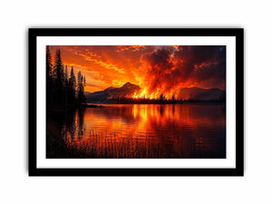 Lake on Fire Canvas Print