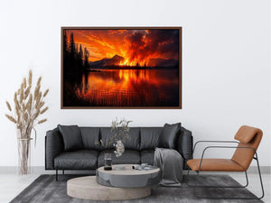 Lake on Fire Canvas Print